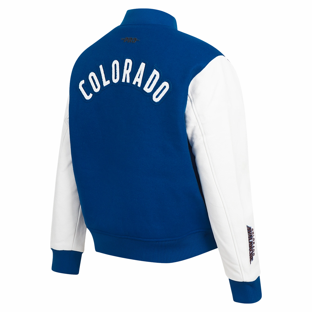 CHAMARRA UNIVERSITARIA NHL COLORADO AVALANCHE CLASSIC CHENILLE PARA MUJER