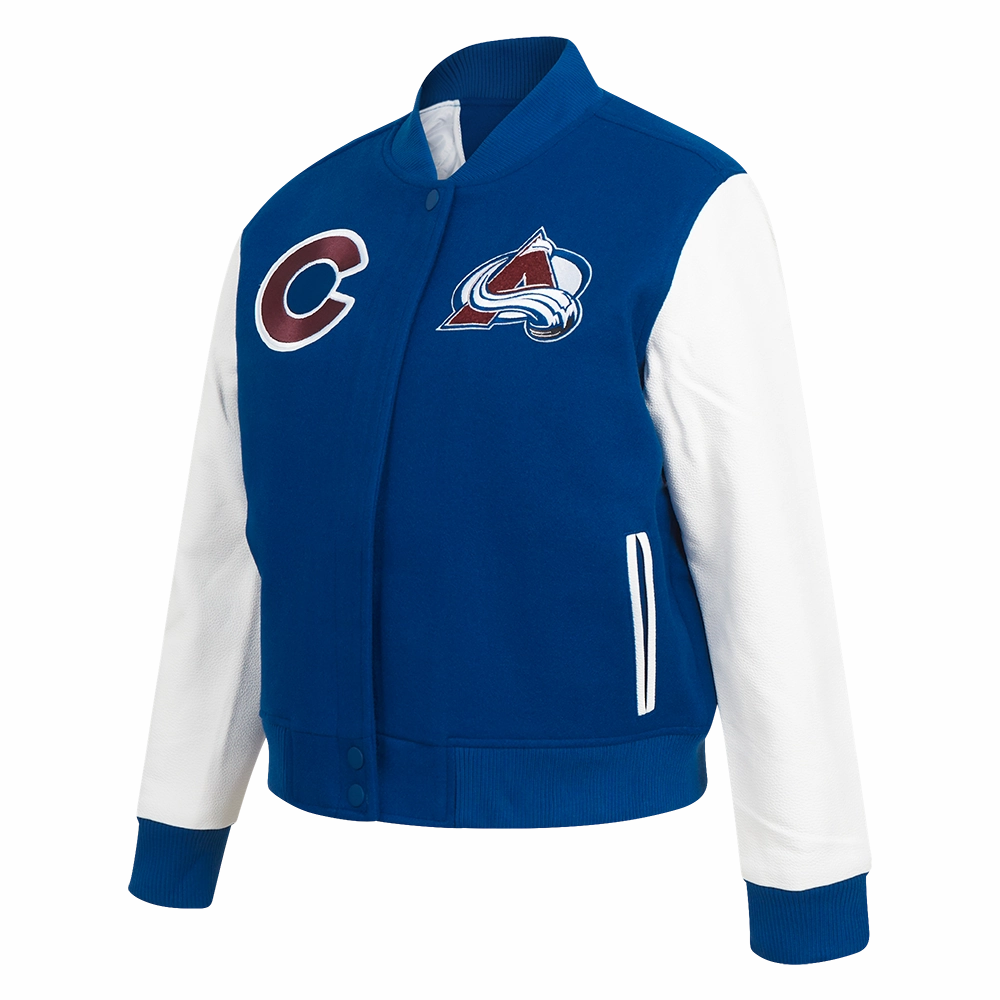 CHAMARRA UNIVERSITARIA NHL COLORADO AVALANCHE CLASSIC CHENILLE PARA MUJER