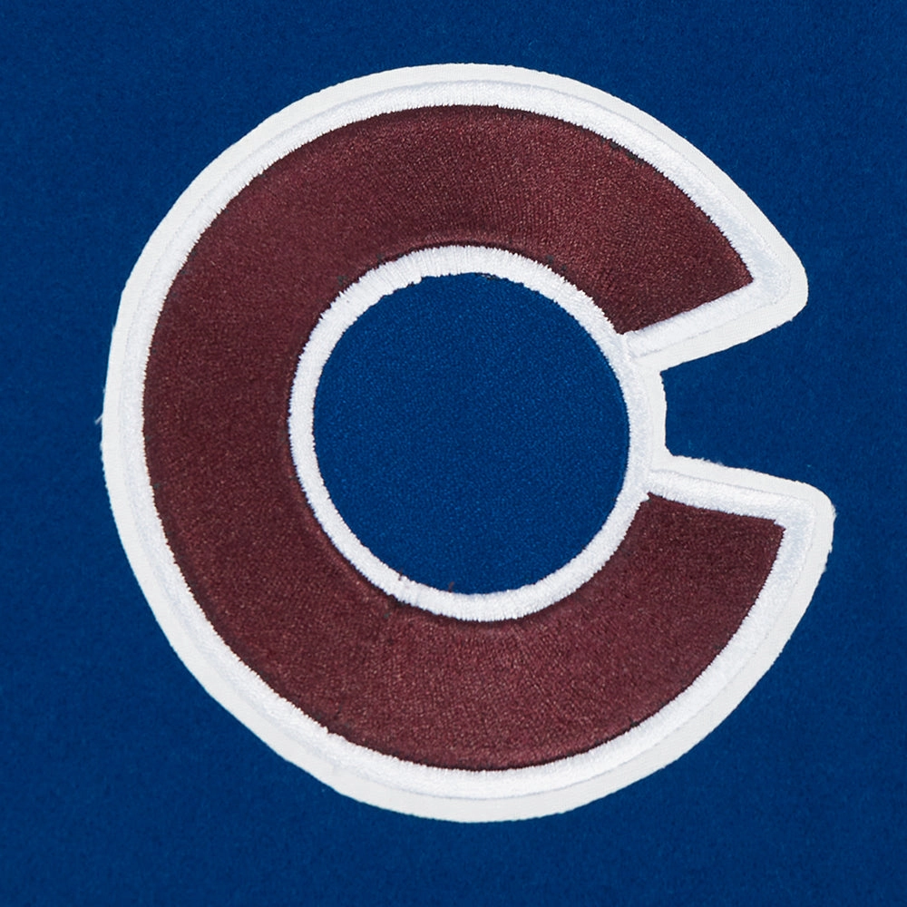 CHAMARRA UNIVERSITARIA NHL COLORADO AVALANCHE CLASSIC CHENILLE PARA MUJER