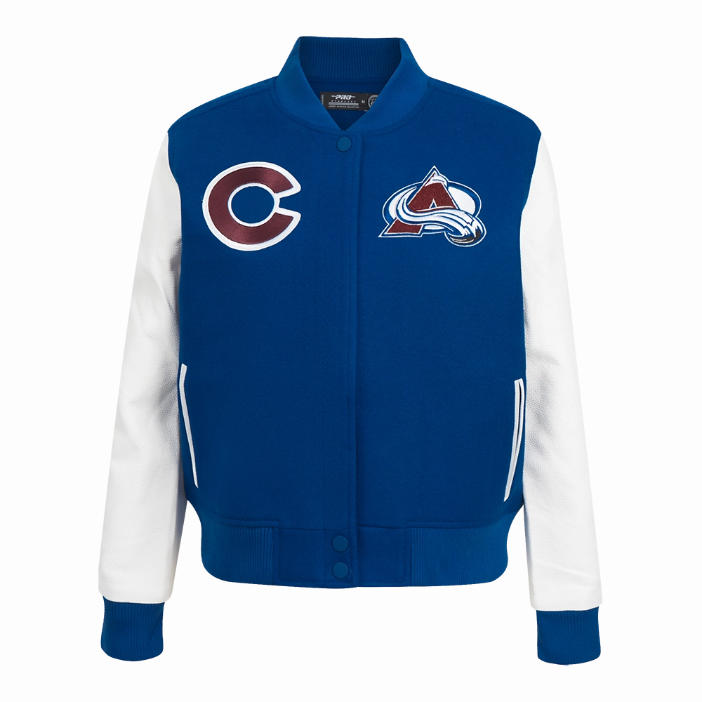 CHAMARRA UNIVERSITARIA NHL COLORADO AVALANCHE CLASSIC CHENILLE PARA MUJER
