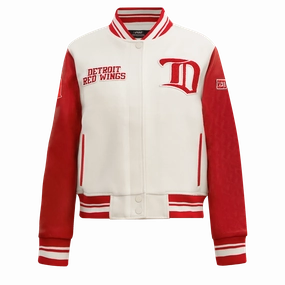 CHAMARRA UNIVERSITARIA NHL DETROIT RED WINGS RETRO CLASSICS PARA MUJER