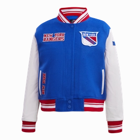 CHAMARRA UNIVERSITARIA NHL NEW YORK RANGERS RETRO CLASSICS PARA MUJER