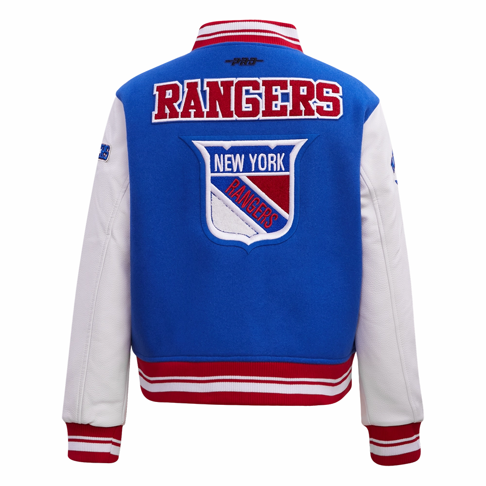 CHAMARRA UNIVERSITARIA NHL NEW YORK RANGERS RETRO CLASSICS PARA MUJER