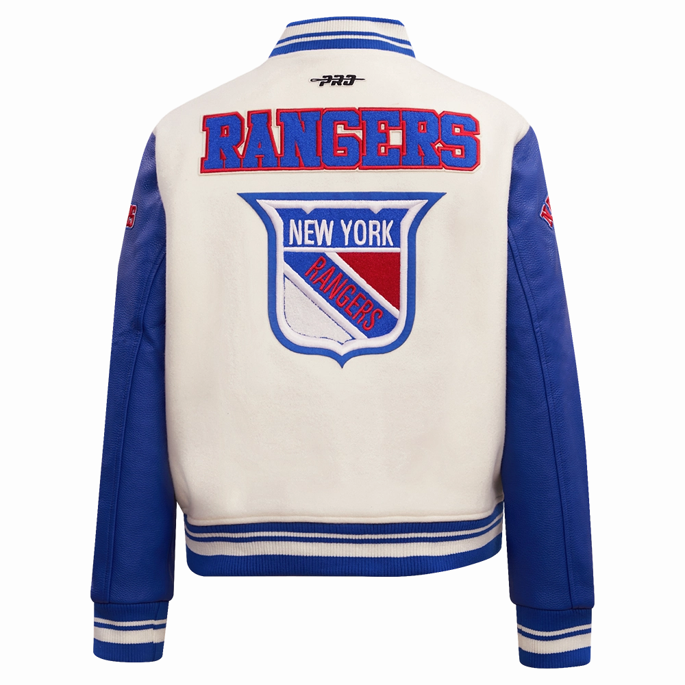 CHAMARRA UNIVERSITARIA NHL NEW YORK RANGERS RETRO CLASSICS PARA MUJER