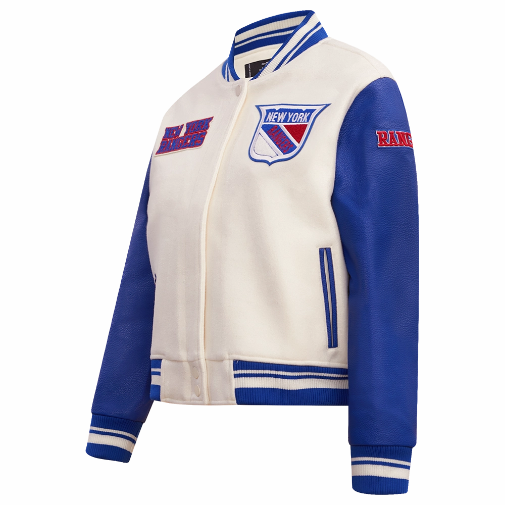 CHAMARRA UNIVERSITARIA NHL NEW YORK RANGERS RETRO CLASSICS PARA MUJER