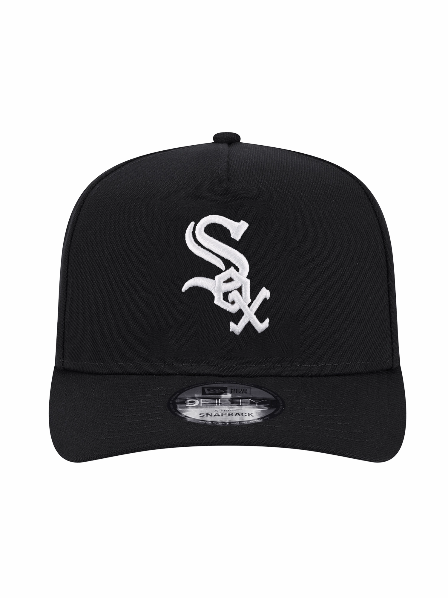 Chicago White Sox New Era MLB Team Pre-Curved 9FIFTY A-Frame Snapback Hat - Black