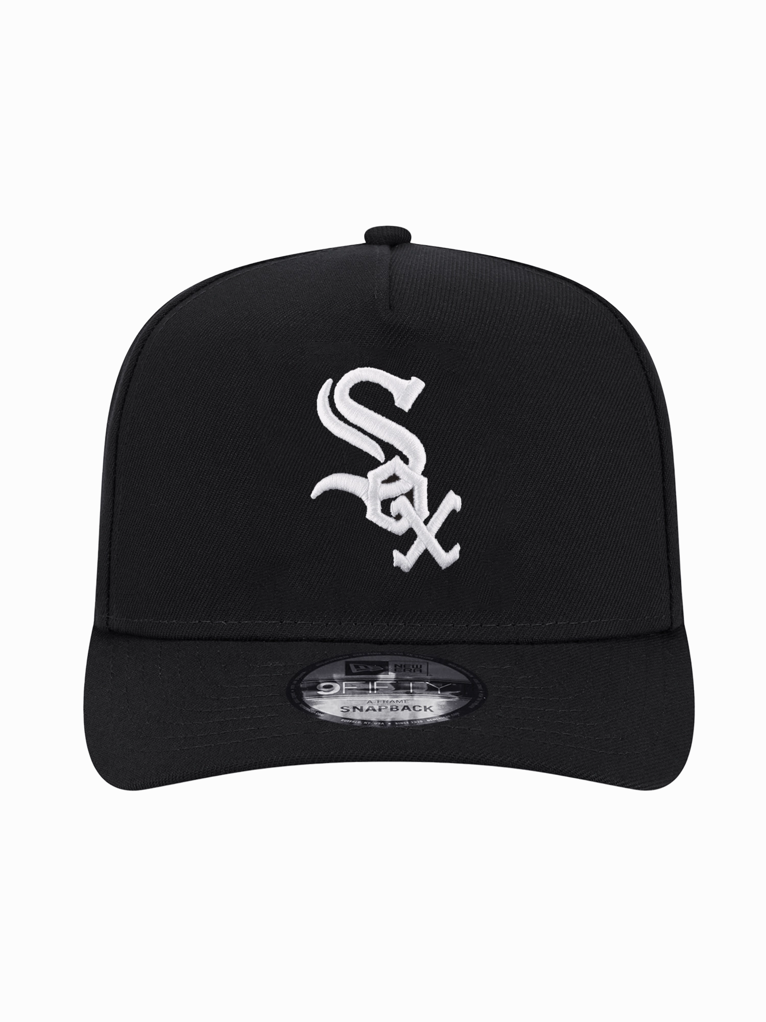 Chicago White Sox New Era MLB Team Pre-Curved 9FIFTY A-Frame Snapback Hat - Black