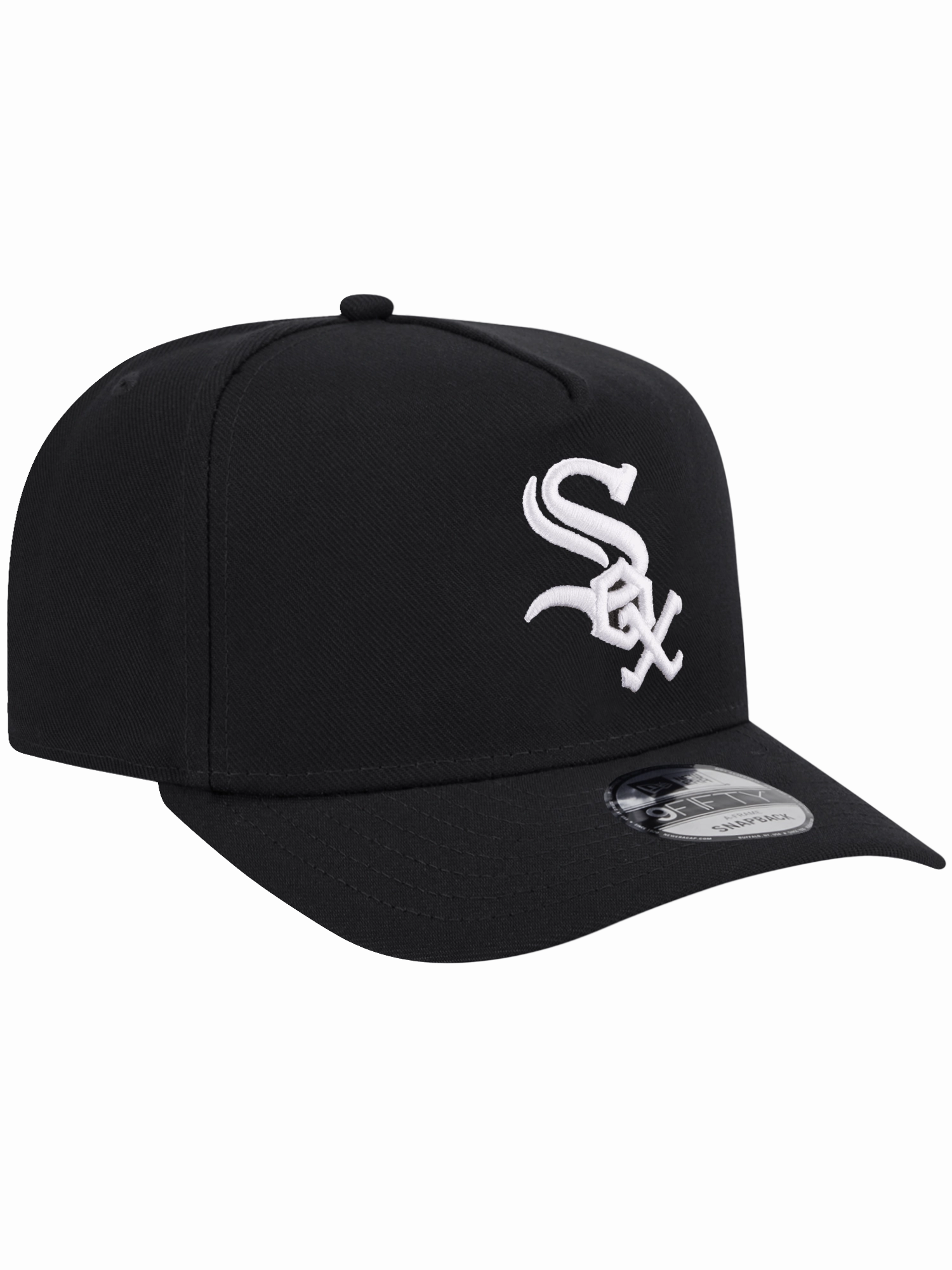 Chicago White Sox New Era MLB Team Pre-Curved 9FIFTY A-Frame Snapback Hat - Black