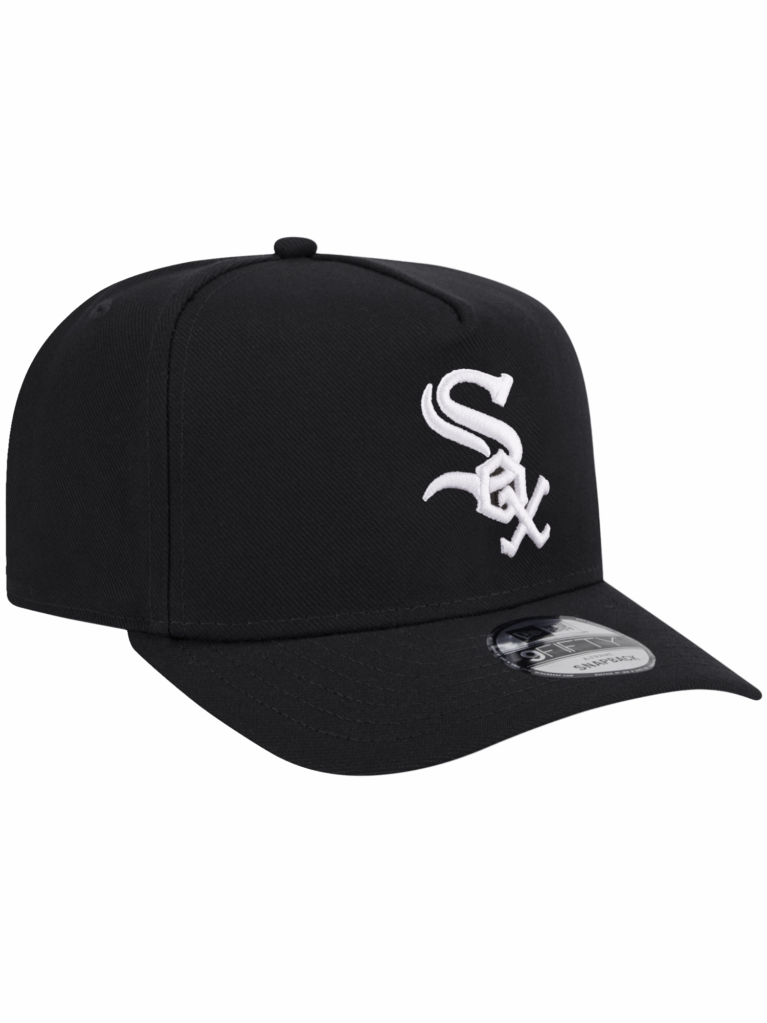 Chicago White Sox New Era MLB Team Pre-Curved 9FIFTY A-Frame Snapback Hat - Black