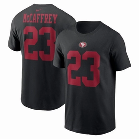 Christian McCaffrey NFL San Francisco 49ers Nike Player Name & Number T-Shirt - Black