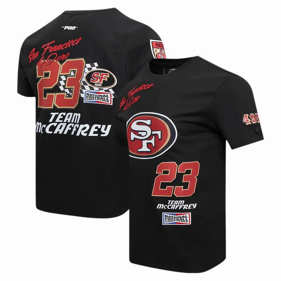 Christian McCaffrey NFL San Francisco 49ers Pro Standard Fast Lane Name & Number Player T-Shirt - Black