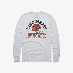 Cincinnati Bengals Throwback Helmet Long Sleeve Tee