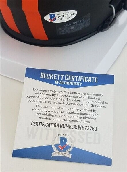 Clay Matthews Jr. Signed Cleveland Browns Eclipse Mini Helmet (Beckett COA)