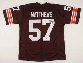 Clay Matthews Jr. Signed Cleveland Browns Jersey (CAS COA) 4xPro Bowl Linebacker
