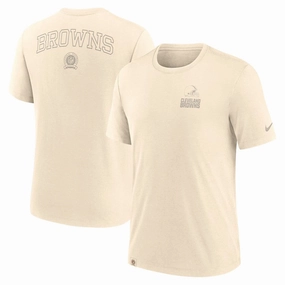 Cleveland Browns NFL Nike Glory Tri-Blend T-Shirt - Cream