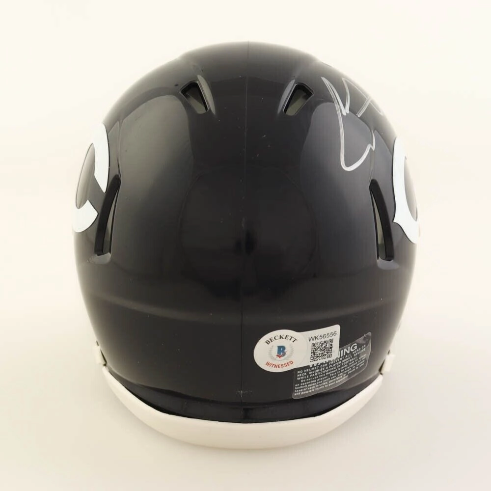 Cole Kmet Signed Bears Throwback Mini Helmet (Beckett COA) Chicago 1st Rnd Pick