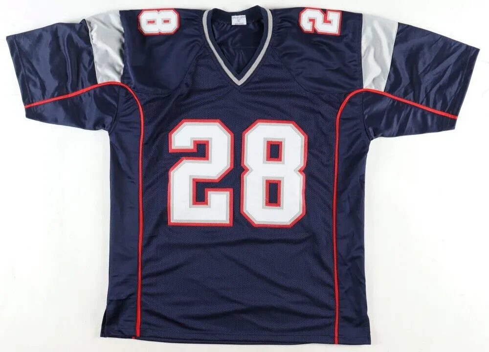Corey Dillon Signed New England Patriots Jersey (Beckett) Super Bowl XXXIX Champ