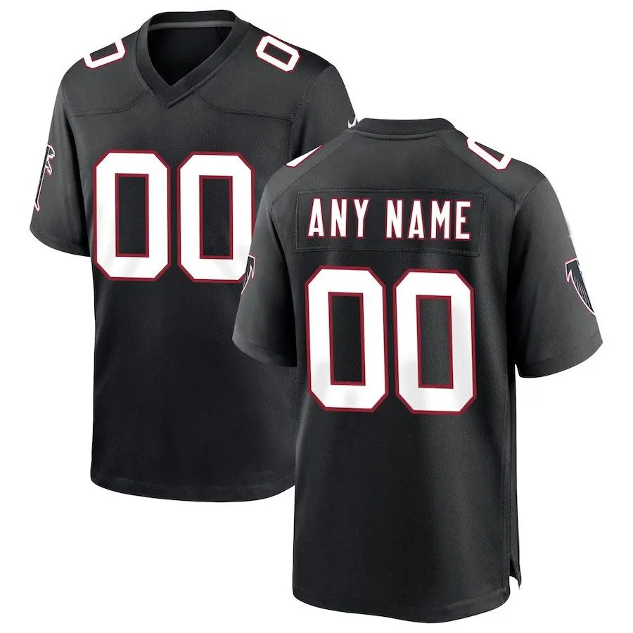Custom A.Falcons 2024 Black Throwback Game American Stitched Football Jersey