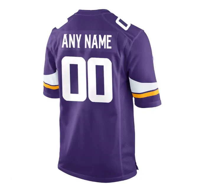 Custom MN.Vikings Purple Limited Jersey Stitched Jerseys Football Jerseys