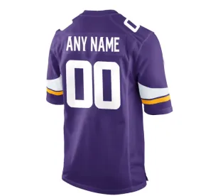 Custom MN.Vikings Purple Limited Jersey Stitched Jerseys Football Jerseys