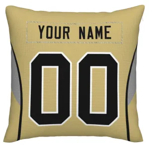 Custom NO.Saints Pillow Decorative Throw Pillow Case - Print Personalized Football Team Fans Name & Number Birthday Gift Football Pillows
