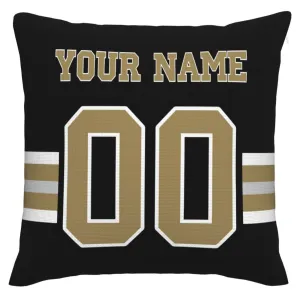 Custom NO.Saints Pillow Decorative Throw Pillow Case - Print Personalized Football Team Fans Name & Number Birthday Gift Football Pillows