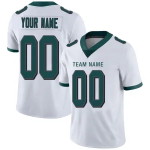 Custom P.Eagles Stitched American Football Jerseys Personalize Birthday Gifts White Jersey