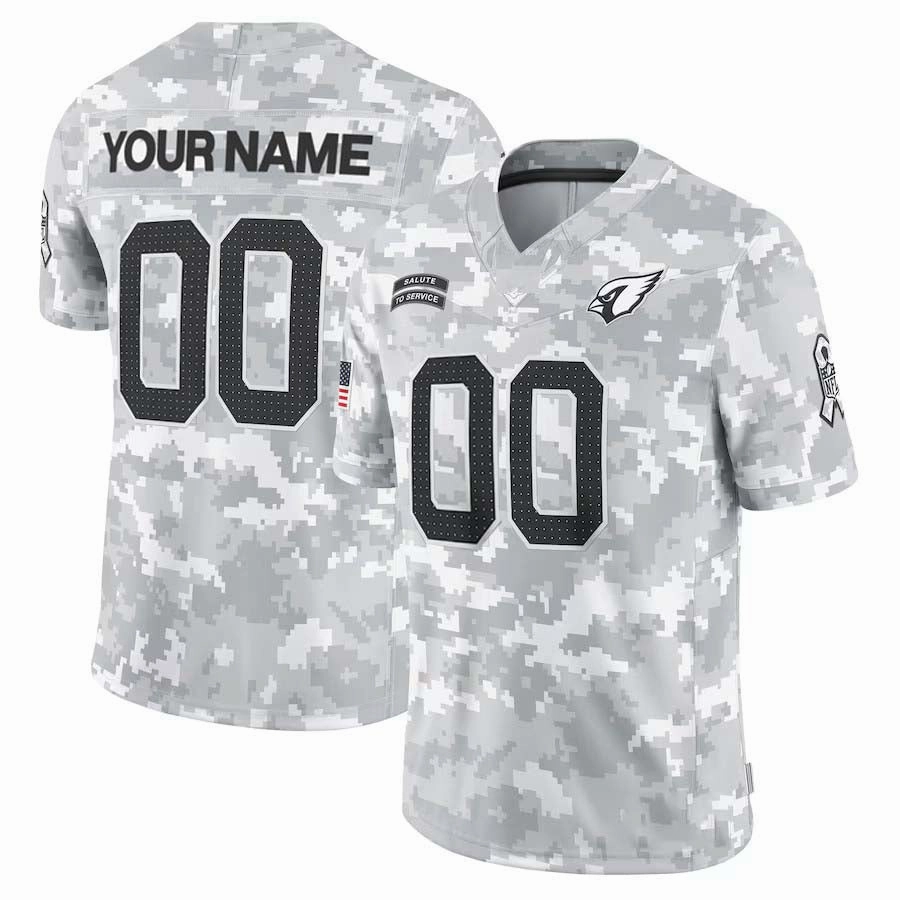 Custom A.Cardinals Active Player 2024 F.U.S.E Arctic Camo Salute To Service Limited Stitched Football Jersey