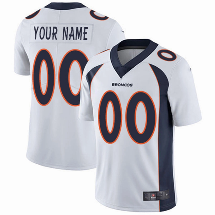 Custom D.Broncos  White Vapor Untouchable Player Limited Jersey Stitched Jersey American Football Jerseys