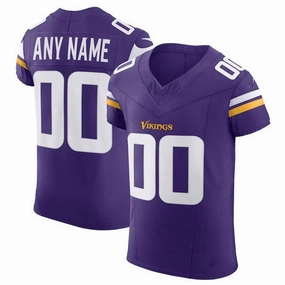 Custom MN.Vikings Purple Scarlet Vapor F.U.S.E. Elite  Jersey Stitched American Football Jerseys