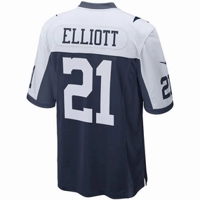 D.Cowboys #21 Ezekiel Elliott Navy Alternate Game Team Jersey Stitched American Football Jerseys