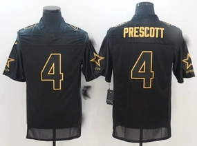 D.Cowboys #4 Dak Prescott Black Stitched  Elite Pro Line Gold Collection Jersey  American Football Jerseys