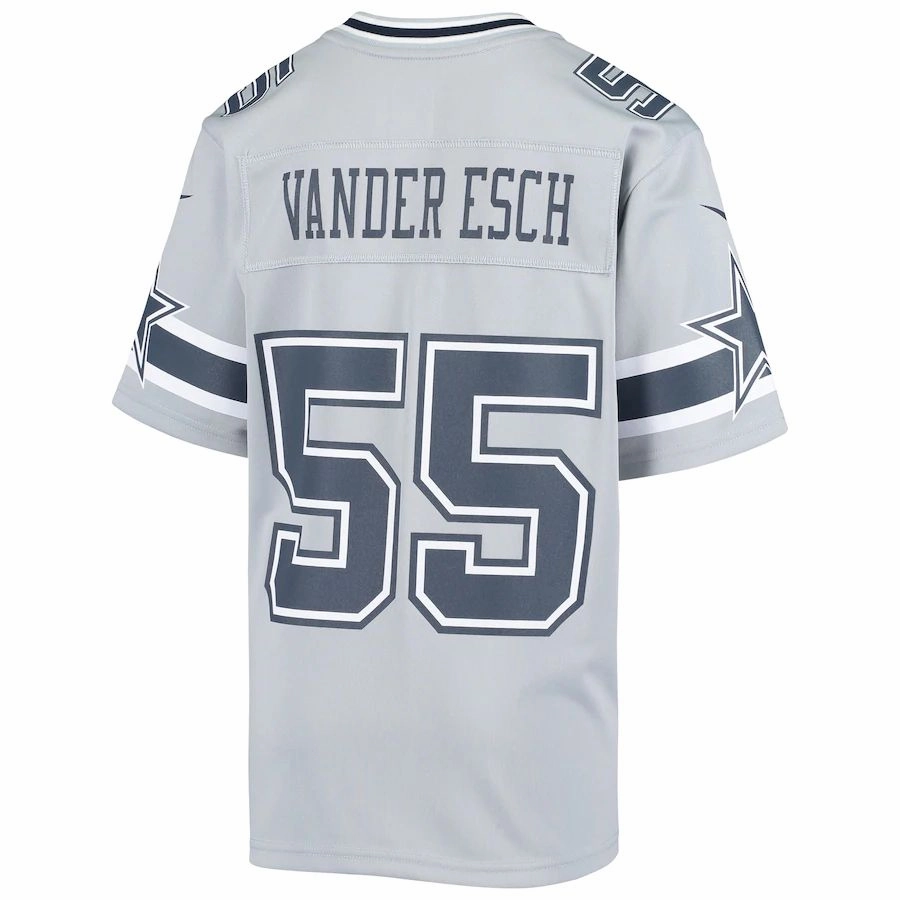 D.Cowboys #55 Leighton Vander Esch  Gray Inverted Game Jersey Stitched American Football Jerseys