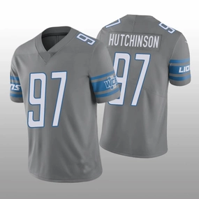 D.Lions #97 Aidan Hutchinson Gray 2022 Draft Vapor Limited Jersey Stitched American Football Jerseys