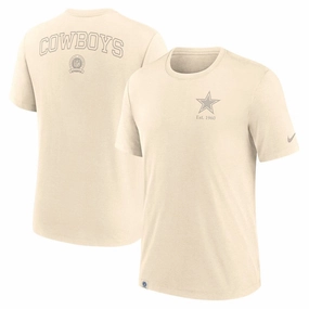 Dallas Cowboys NFL Nike Glory Tri-Blend T-Shirt - Cream
