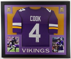 Dalvin Cook Signed Minnesota Vikings 35x43 Framed Jersey (Beckett) 3xPro Bowl RB
