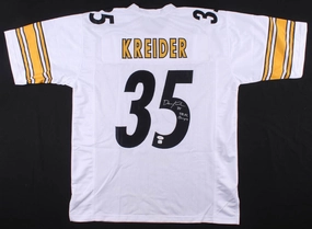 Dan Kreider Signed Pittsburgh Steelwes Jersey Inscibd SBXL Champs (JSA Hologram)