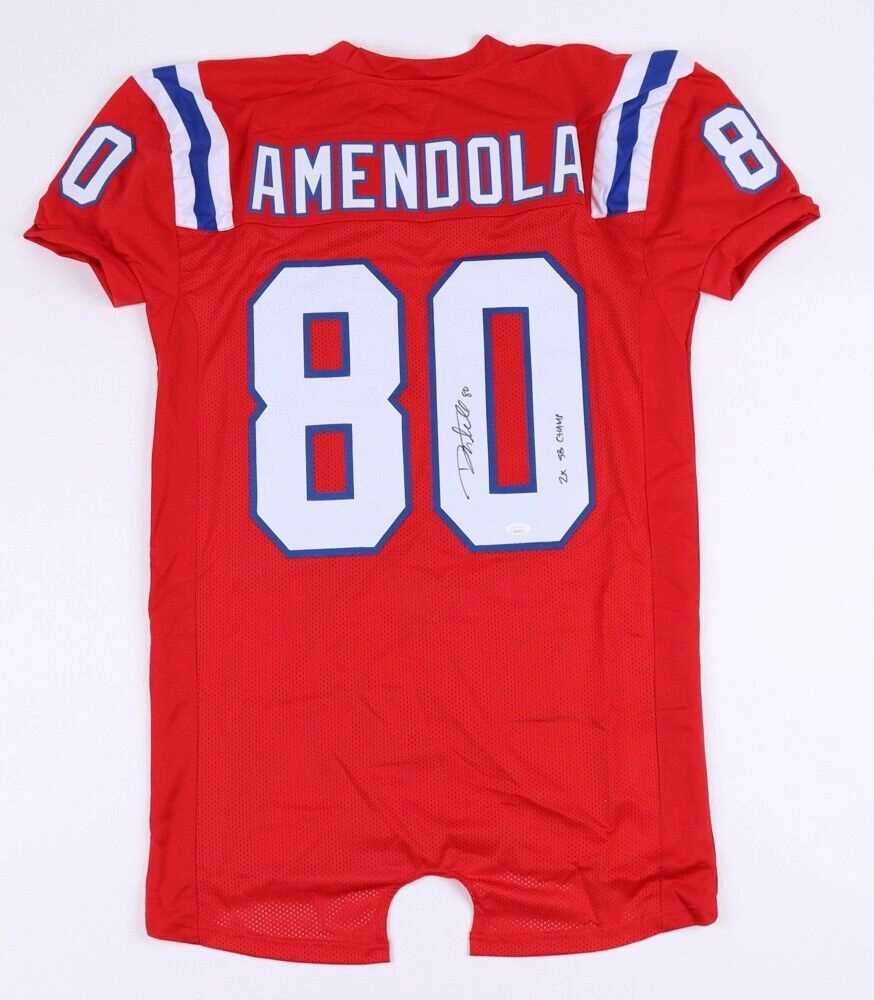 Danny Amendola Signed New England Patriot Jersey Inscribed 2xSB Champ (JSA COA)