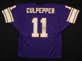 Daunte Culpepper Signed Minnesota Vikings Jersey (Player Hologram) U.C.F. Q,B,
