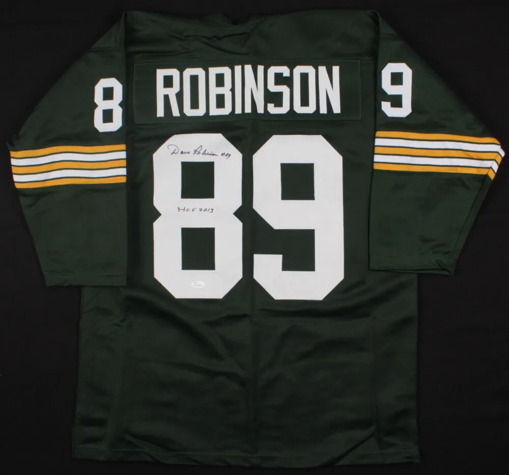 Dave Robinson Signed Green Bay Packers Jersey Inscribed "HOF 2013" (JSA COA)