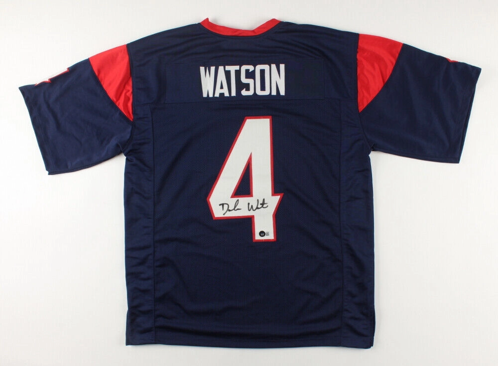 Deshaun Watson Signed Houston Texans Jersey (Beckett COA) Former Clemson Q.B.