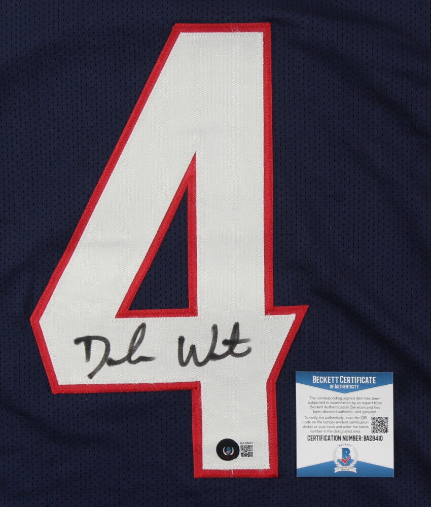 Deshaun Watson Signed Houston Texans Jersey (Beckett COA) Former Clemson Q.B.