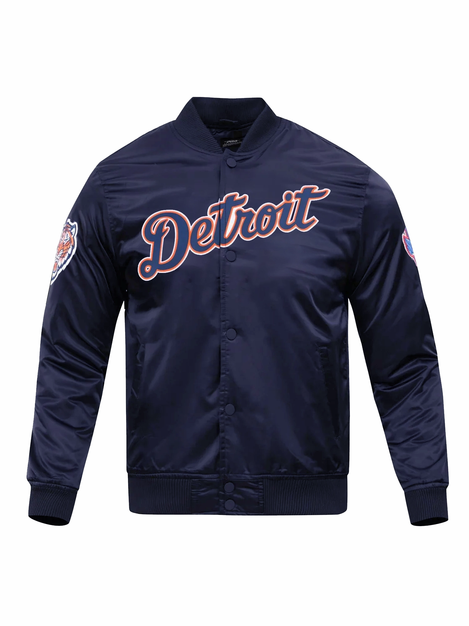 Detroit Tigers Pro Standard MLB Team Classic Satin Button Jacket - Navy
