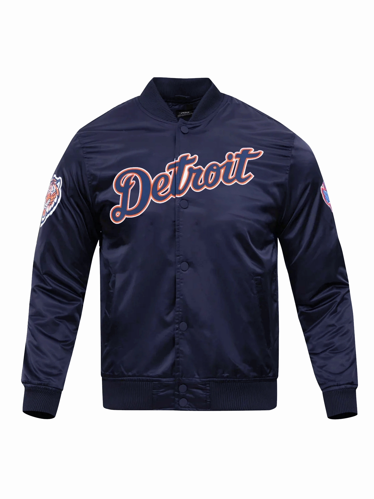 Detroit Tigers Pro Standard MLB Team Classic Satin Button Jacket - Navy
