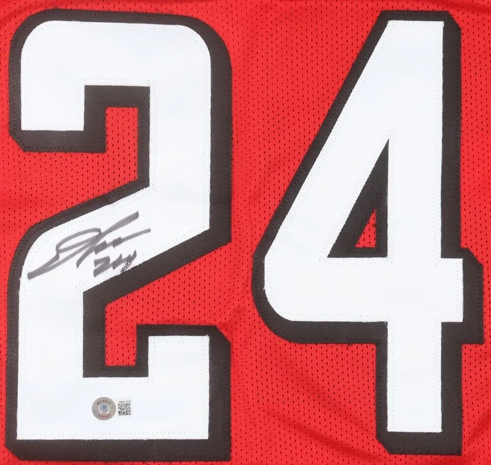 Devonta Freeman Signed Atlanta Falcons Jersey (Beckett) 2xPro Bowl Running Back