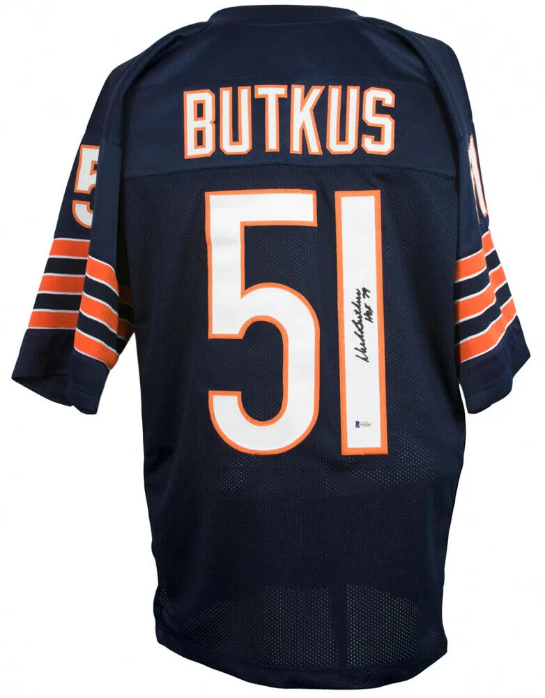 Dick Butkus Signed Chicago Bears Jersey (Beckett COA) 8Pro Bowl (19651972)