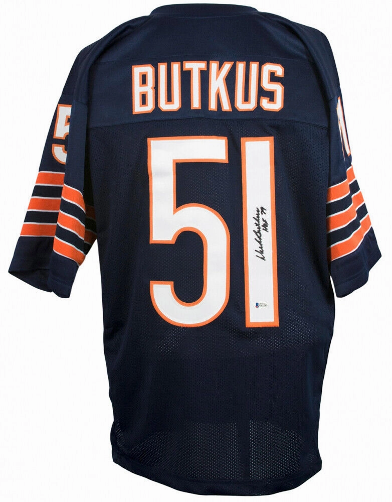 Dick Butkus Signed Chicago Bears Jersey (Beckett COA) 8Pro Bowl (19651972)
