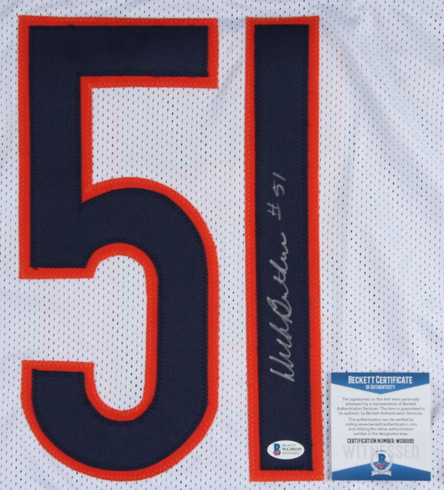 Dick Butkus Signed Chicago Bears Jersey (Beckett COA) 8Pro Bowl Linebacker