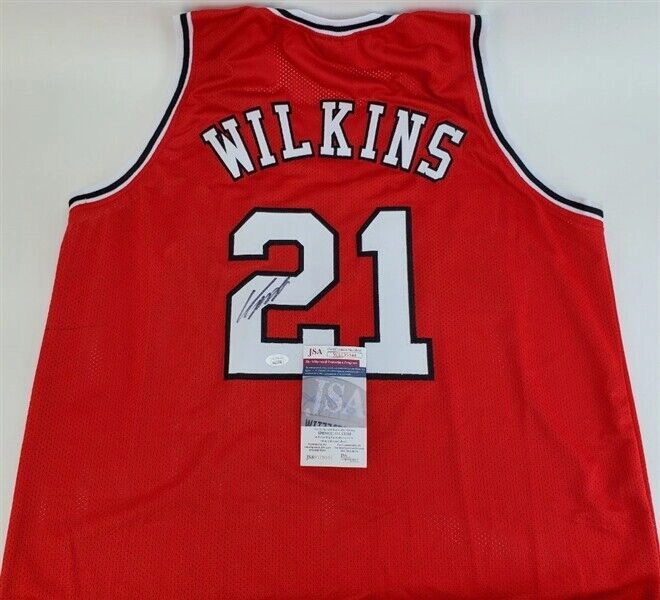 Dominique Wilkins Signed Georgia Bulldogs Jersey (JSA COA)  #3 Overall Pick 1982