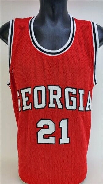 Dominique Wilkins Signed Georgia Bulldogs Jersey (JSA COA)  #3 Overall Pick 1982